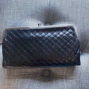 Hobo quilted black wallet